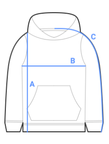 Hoodie Size Diagram