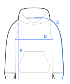 Hoodie Size Diagram